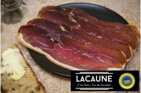 Jambon sec 4 tranches démarche  IGP Lacaune - Charcuterie Millas