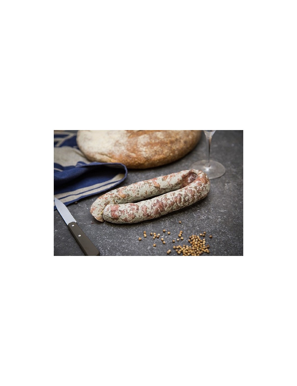 Saucisse sèche artisanale-sans ajout de sel nitrité-charcuterie artisanale millas