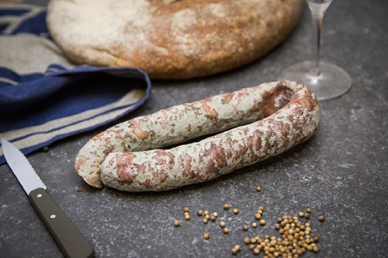 Saucisse sèche artisanale-sans ajout de sel nitrité-charcuterie artisanale millas