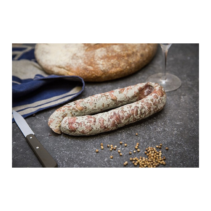 Saucisse sèche artisanale-sans ajout de sel nitrité-charcuterie artisanale millas