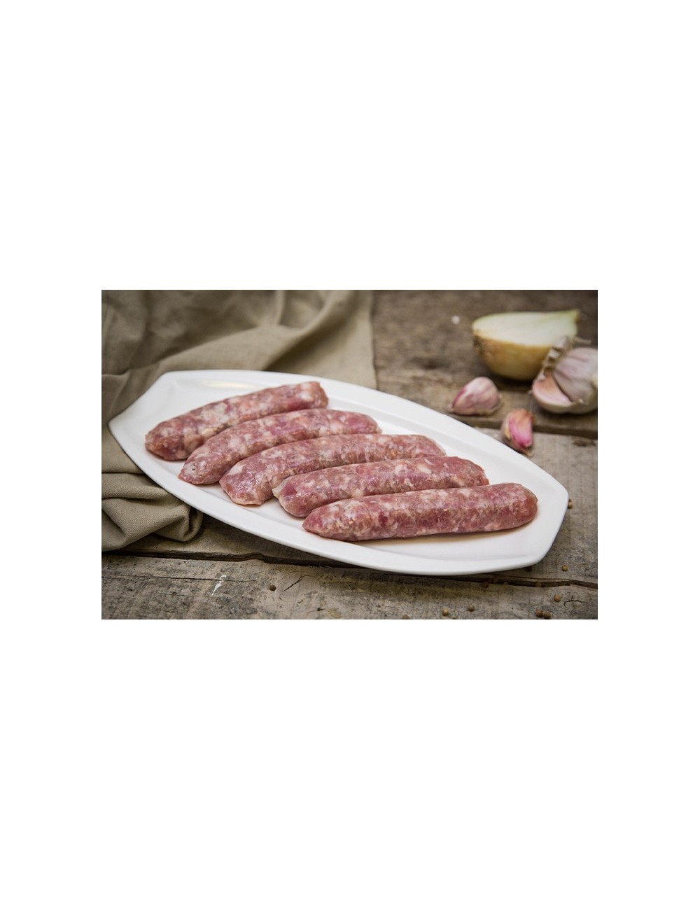 Saucisse de couenne ou andouille artisanale charcuterie Millas