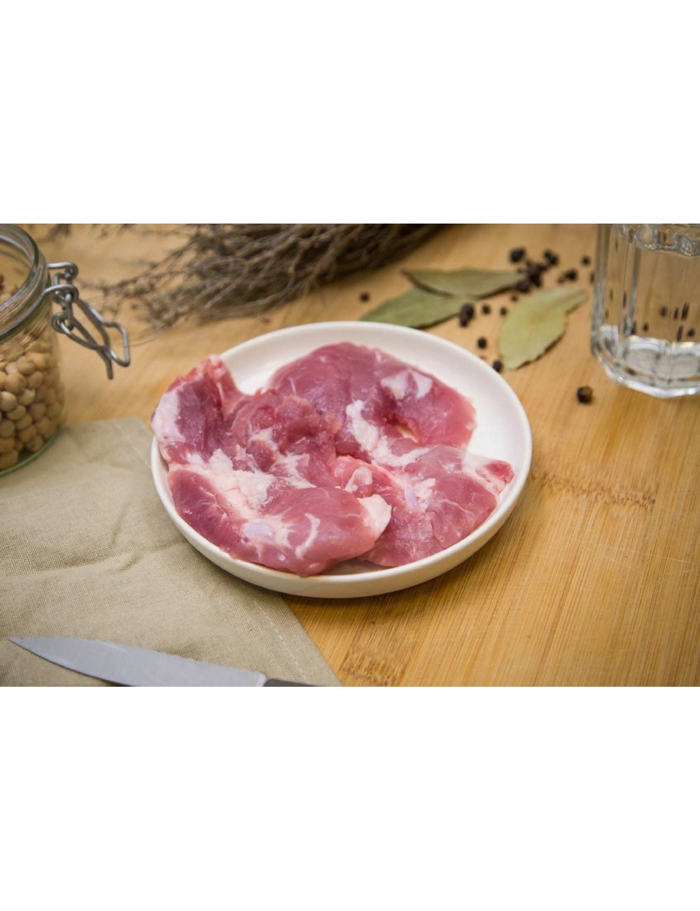 Araignée de porc artisanale, morceau dans le jambon, charcuterie Millas