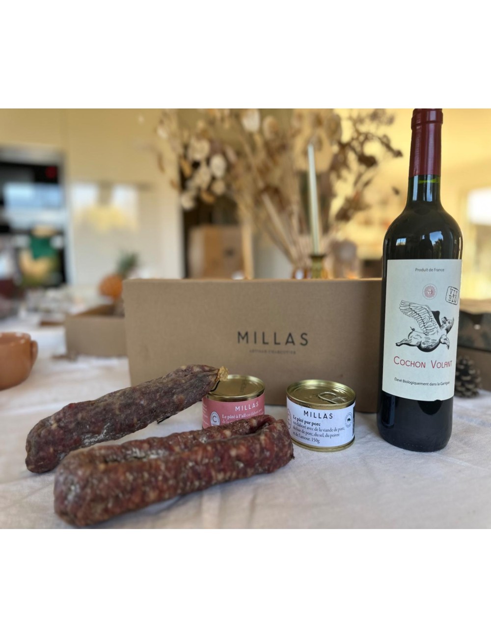 Coffret Gourmet Millas - Saveurs d'Exception et Vin Bio