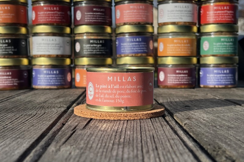 Conserve de pâté à l'ail -Charcuterie artisanale Millas