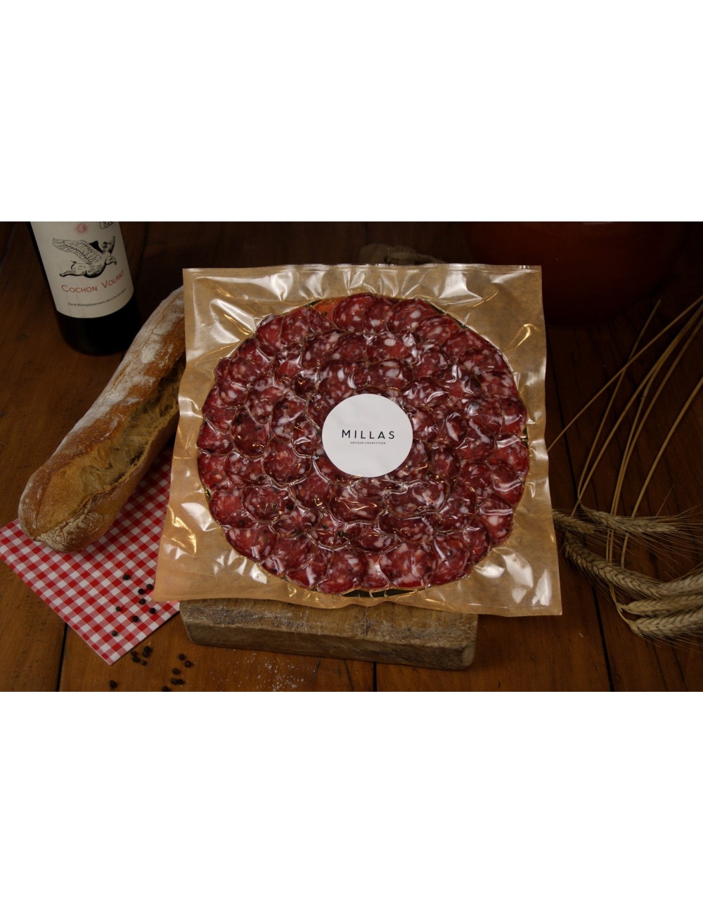 Rosace saucisson truffe - charcuterie Millas