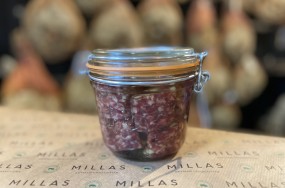 Saucisse sèche artisanale Millas conservée dans l’huile – Sans nitrite, sans conservateur
