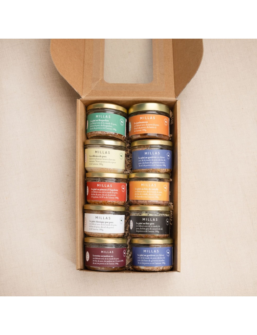 Coffret découverte pâtés charcuterie millas