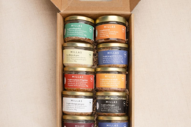 Coffret découverte pâtés charcuterie millas Coffret découverte pâtés charcuterie millas