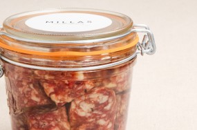 Saucisse sèche dans l'huile - Charcuterie Millas