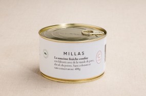 Saucisse fraîche confite charcuterie millas