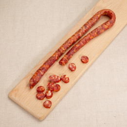 saucisse sèche fine au piment d'espelette AOP charcuterie millas