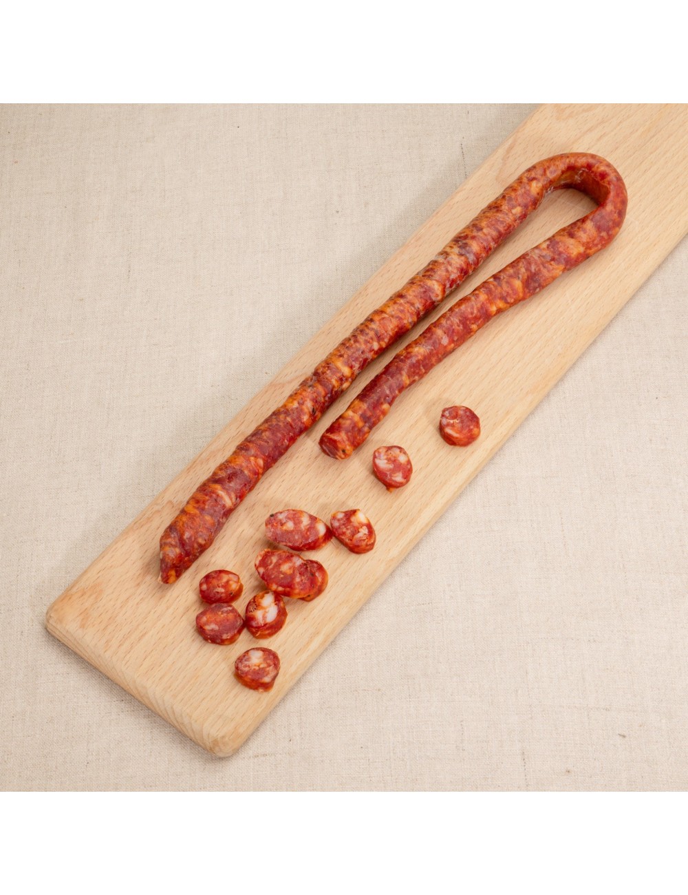 saucisse sèche fine au piment d'espelette AOP charcuterie millas