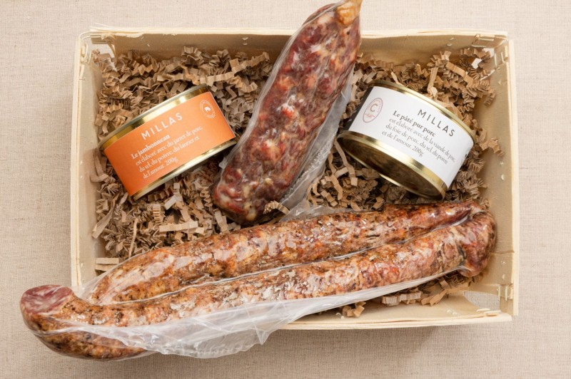 Corbeille Henriette charcuterie mIllas - coffret de charcuterie