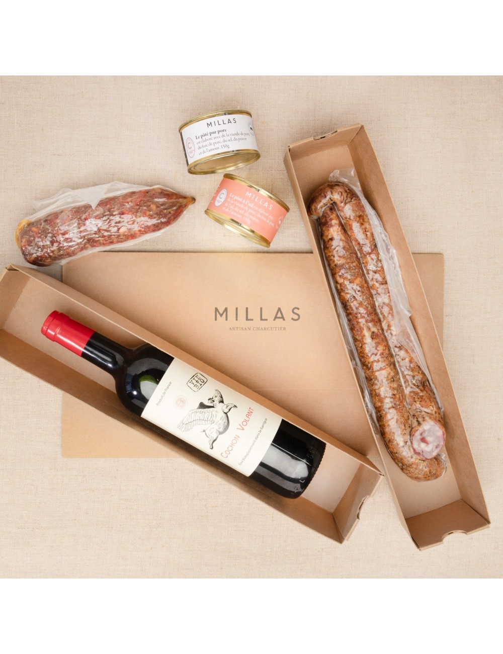COffret gourmet duo - charcuterie millas
