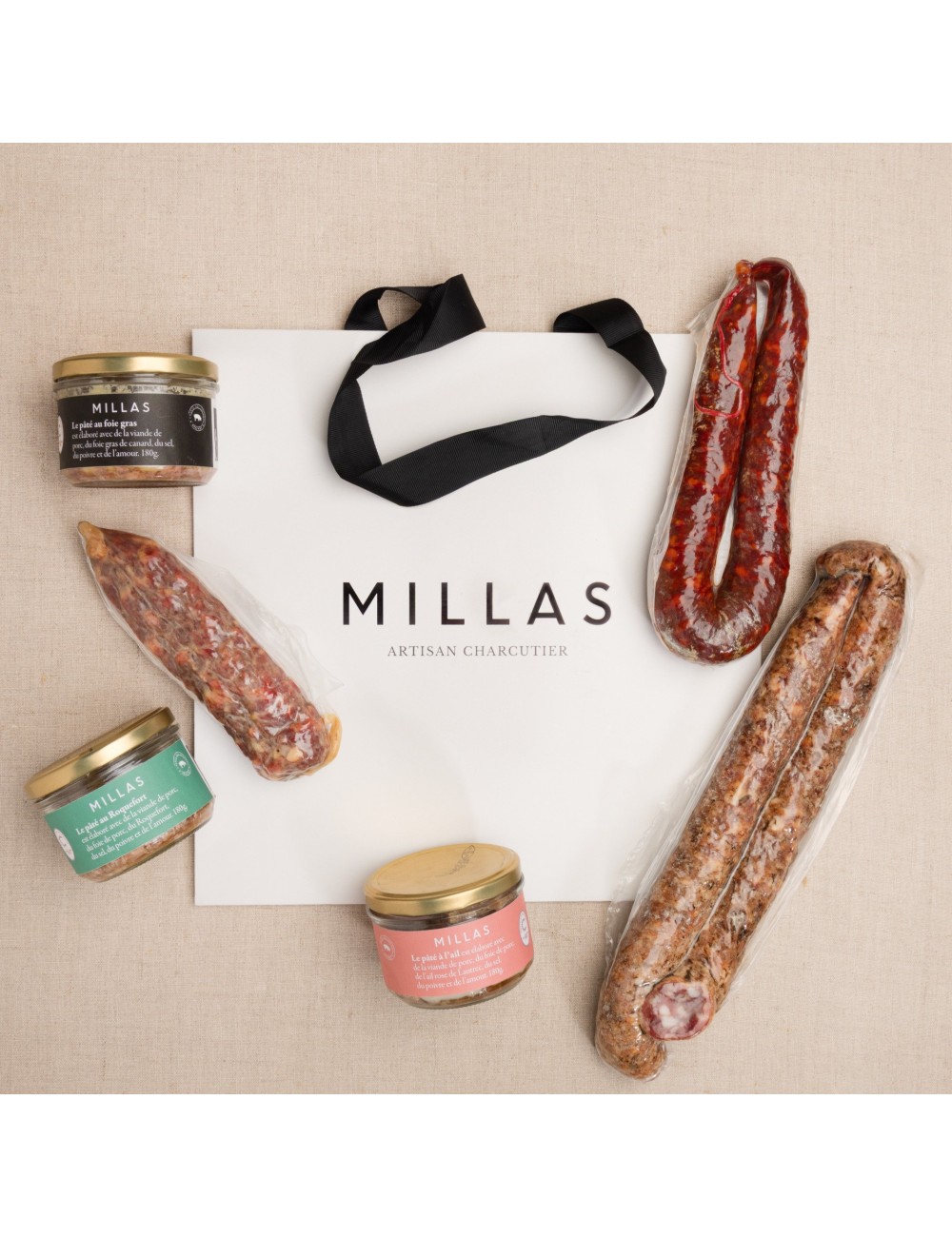 Coffret évasion gourmande charcuterie millas