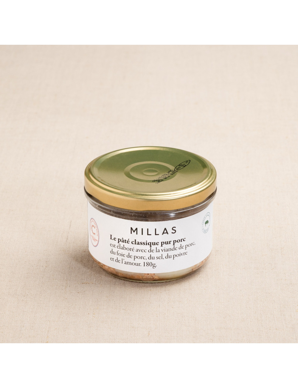 pâté pur porc classique charcuterie millas