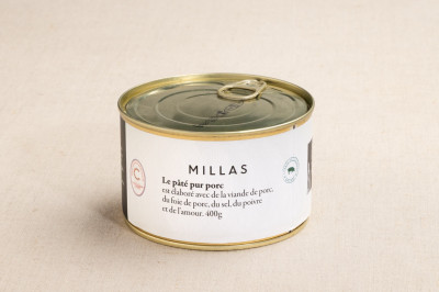 pâté pur porc 400g charcuterie millas